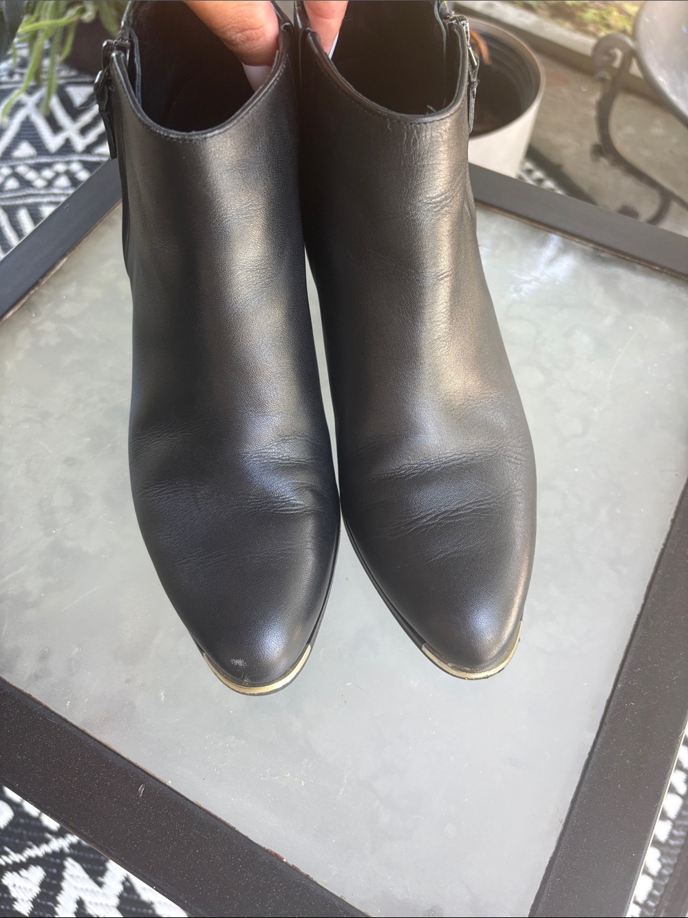 Cole Haan Black Leather Women's Ankle Booties with Pointed Toe